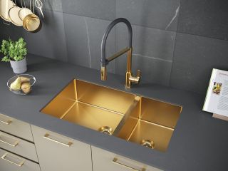 Мойка кухонная Paulmark Gerberg PM227844-BG брашированное золото